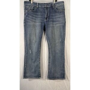 TK Axel Wolcott Vintage Boot Men's Jeans True Size 38x30 Blue‎ Denim Distressed
